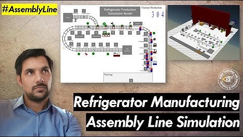 Refrigerator Manufacturing Assembly Line Simulation | Arena 3D Animation