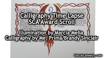 Calligraphy Time Lapse - First SCA Award Scroll
