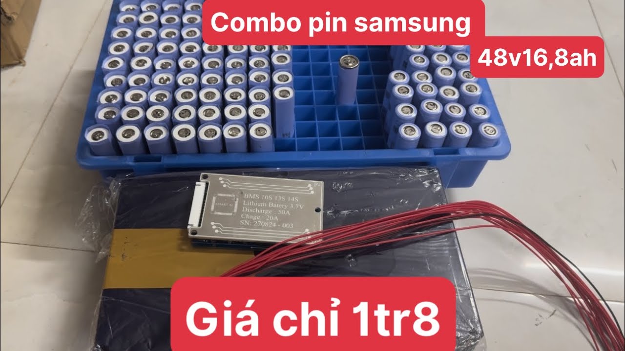 Combo pin samsung xe điện 48v 13s6p giá 1tr800k sđt 0978049426