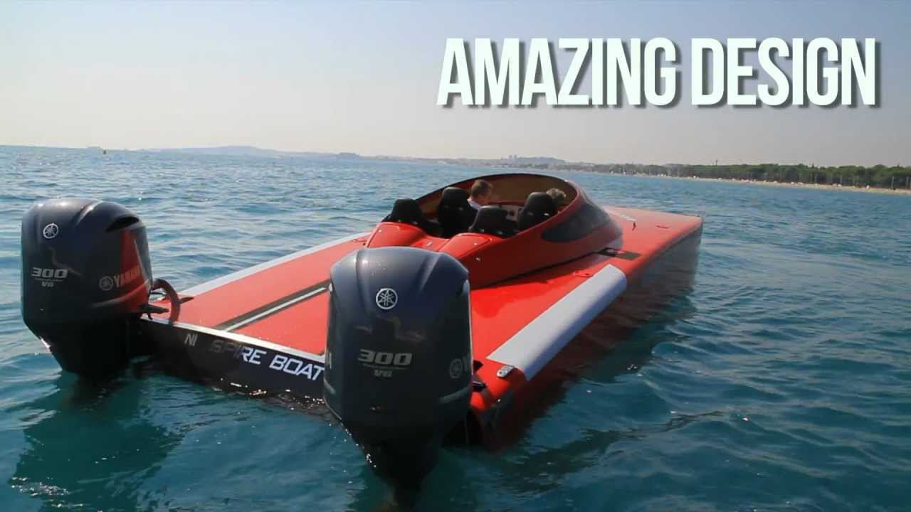 AMAZING BOAT "SPIREBOAT" 2X 300 HP - YouTube