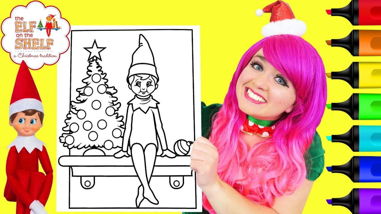 30 free printable elf on the shelf coloring pages