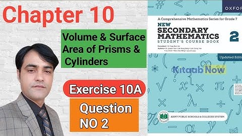 Exercise 10A Question NO 2 I Chapter 10 I APS Maths 7th II New Secondary Math Book 2 updated Edition