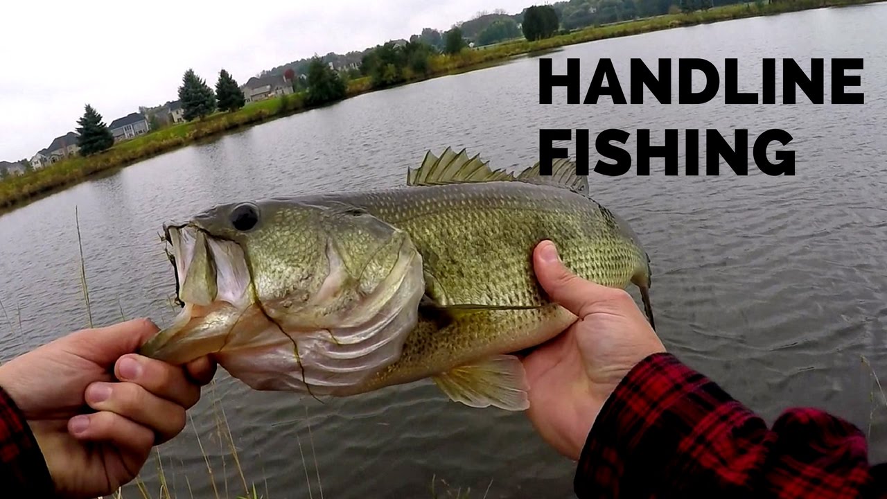 HANDLINE Fishing Challenge - TWO Big Bass 