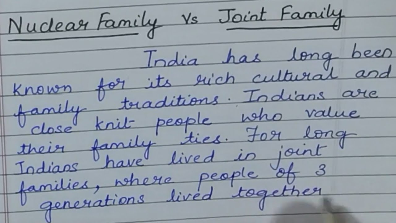 argumentative essay on joint family