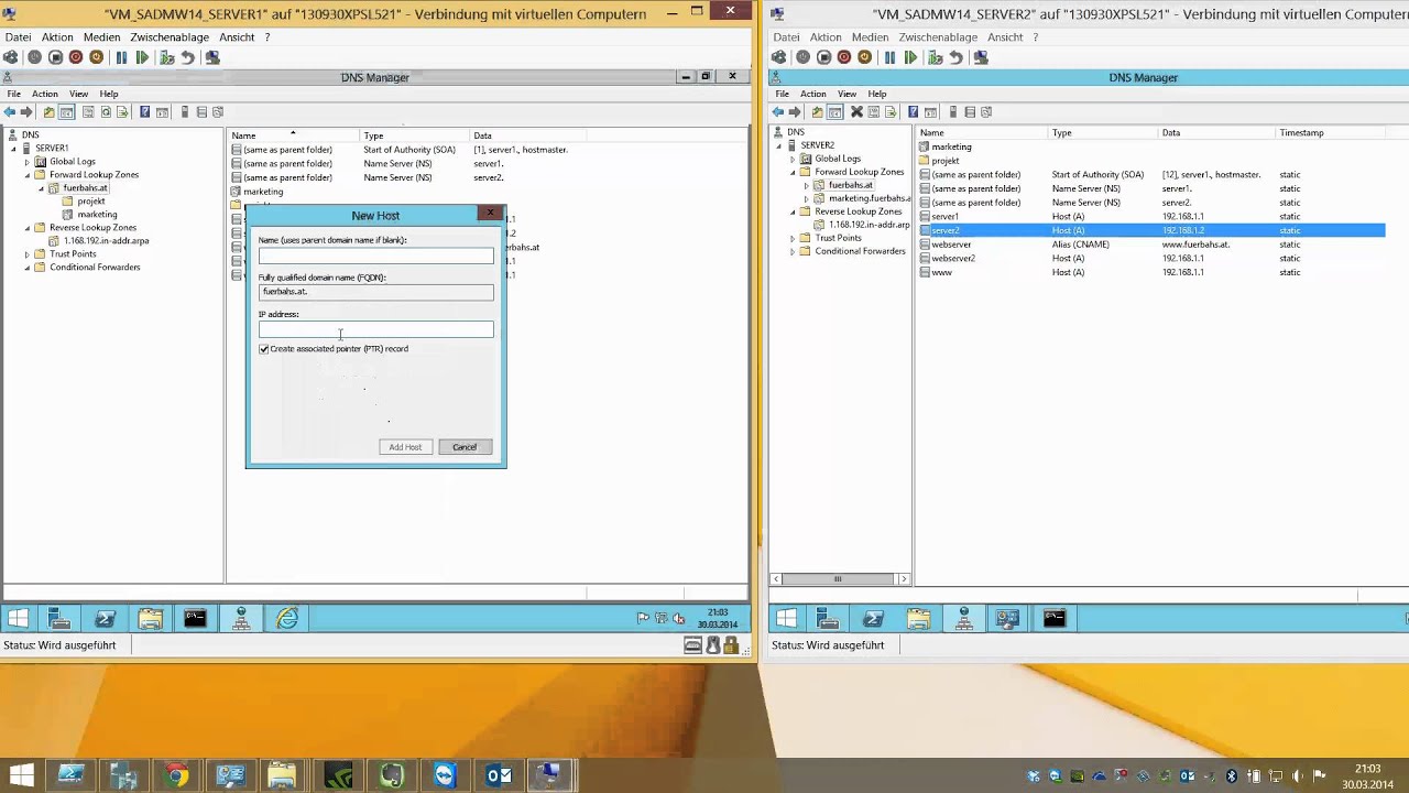 Windows Server 2012 R2 Teil 3 DNS Server - YouTube