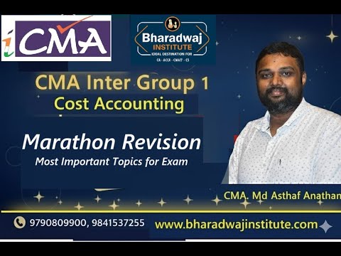 #cmainter CMA Inter Cost Ac Marathon by CMA. Md Asthaf Anathan Sir #cma ...