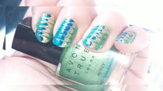 peacock marble nail drag