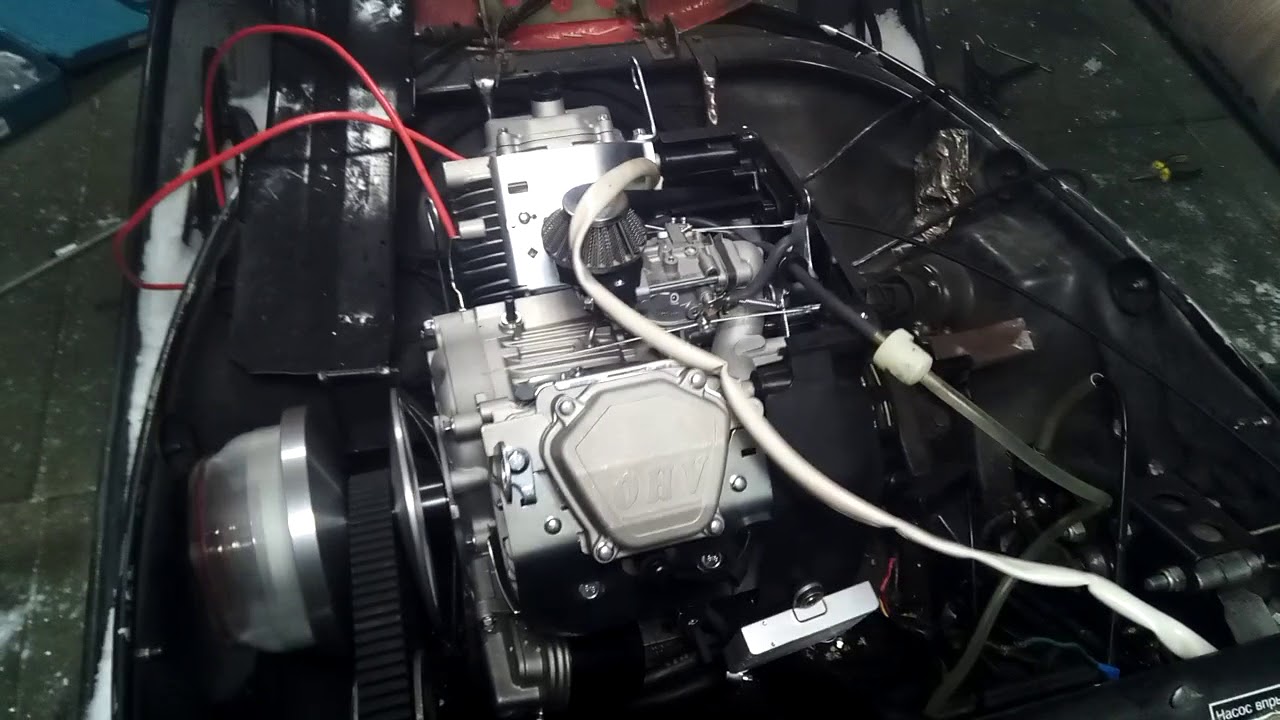 Двигатель Лифан для снегохода Рысь - YouTube