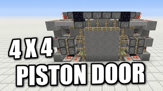 Minecraft Bedrock  4x4 Flush Piston Door    Tutorial  Ps4  Mcpe  Xbox  Windows  Switch