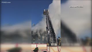 Halfway home in Waterbury a total loss after large fire breaks out Monday morning