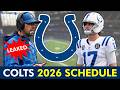 🚨 LEAKED Indianapolis Colts 2026 Schedule - Instant Reaction & Analysis 🚨