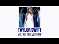Taylor Swift - You Belong With Me (Taylor&#39;s Version) [THAISUB] แปลไทย