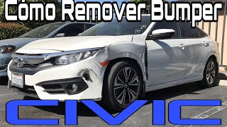 COMO REMOVER BUMPER O DEFENSA DEL FRENTE DE HONDA CIVIC