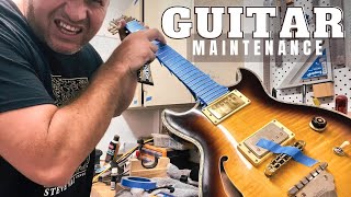 Guitar Maintenance - How A Pro Guitarist Does It. Frets, Strings, Cleaning. Guitar Daily ep 87