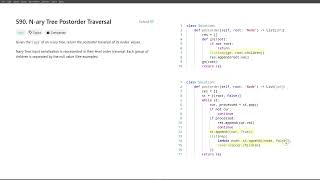 [August 26, 2024, LeetCode daily] 590. N-ary Tree Postorder Traversal - Python, solution explained
