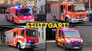 [4 FEUERWACHEN im EINSATZ!] - Feuerwehr STUTTGART | Einsatzfahrten im gesamten Stadtgebiet!