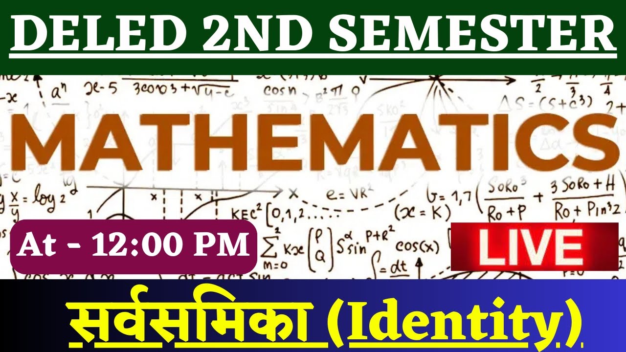UP Deled 2nd Semester math Class || Deled Second Semester Math Very ...