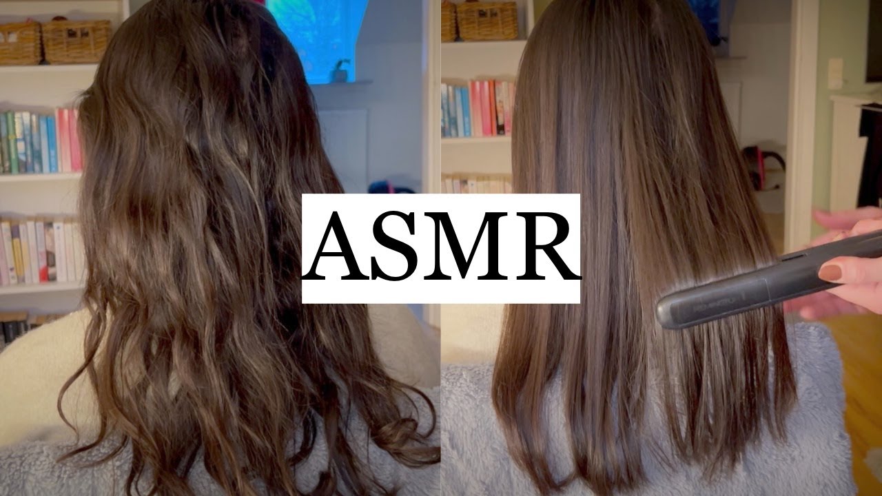 ASMR | Relaxing Hair Straightening with Sectioning, Spraying & Hair Brushing (no talking)