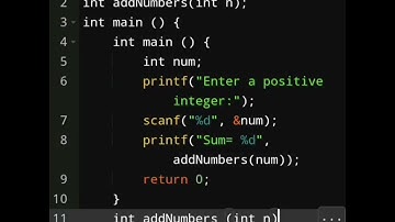 C Program to Find the Sum of Natural Numbers using Recursion in 50 X Speed🥵 #education #fun #shorts