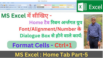 Learn about all the Commands Under the Format Cells Dialog Box on the Home Tab Ribbon in MS Excel: