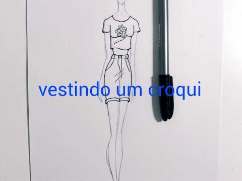 Como Desenhar Roupa no Croqui de Moda 