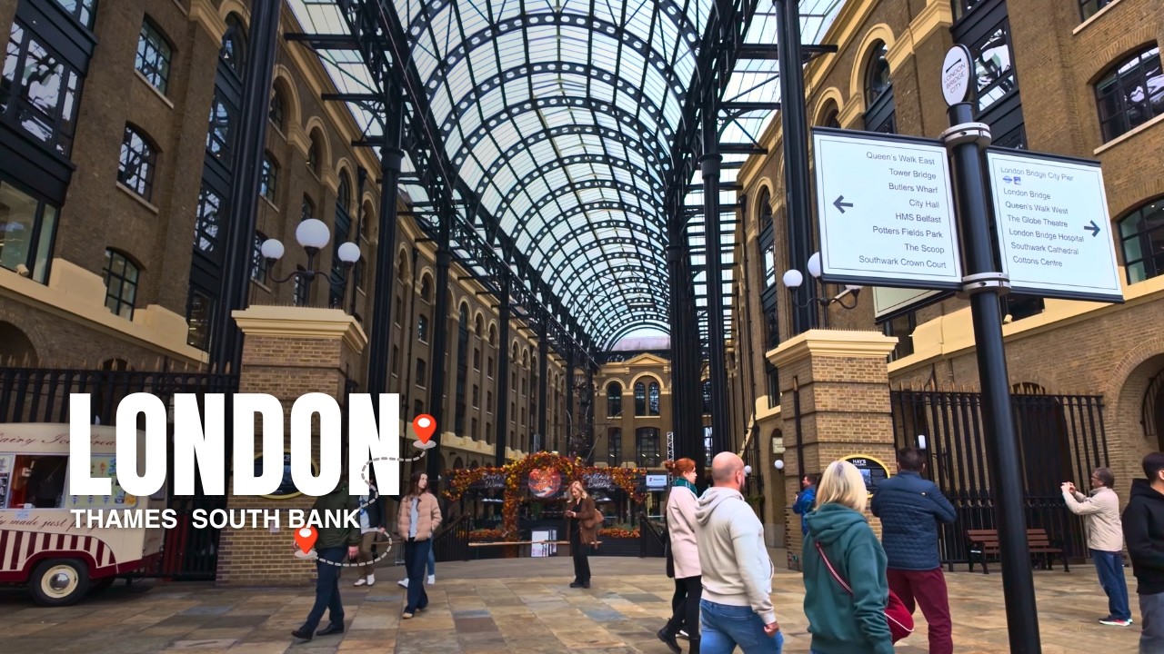 4K 🇬🇧 London Walking Tour Winter 2025 | Walking Along The Thames