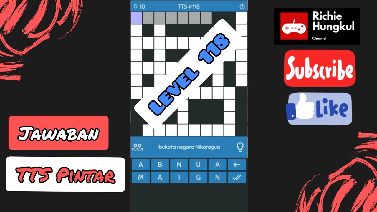 Jawaban Tts Pintar Level 118 Youtube