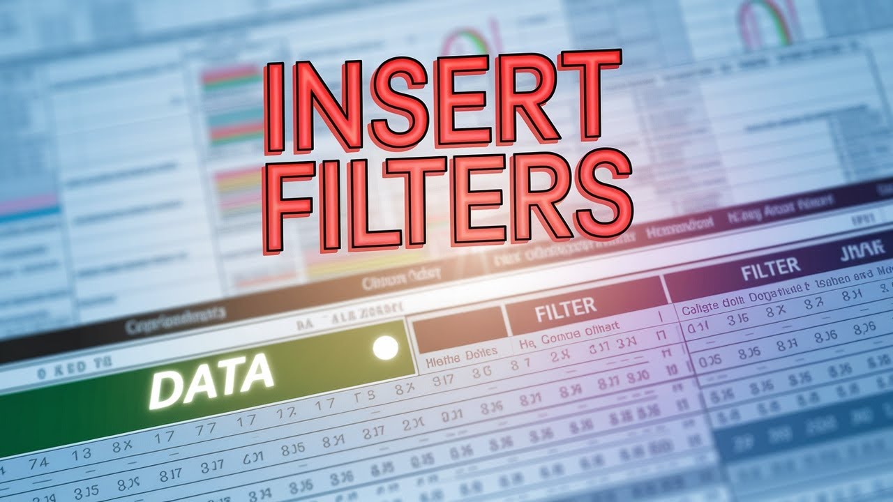 How to insert filters to data - Microsft excel