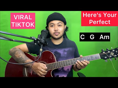 Chord Gampang (Here's Your Perfect - Jamie Miller) (Gitar Tutorial) Pemula Viral Tiktok