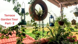 Terrace Garden Tour Part-2 ||Terrace garden overview||Summer Garden tour||Backyard Gardening