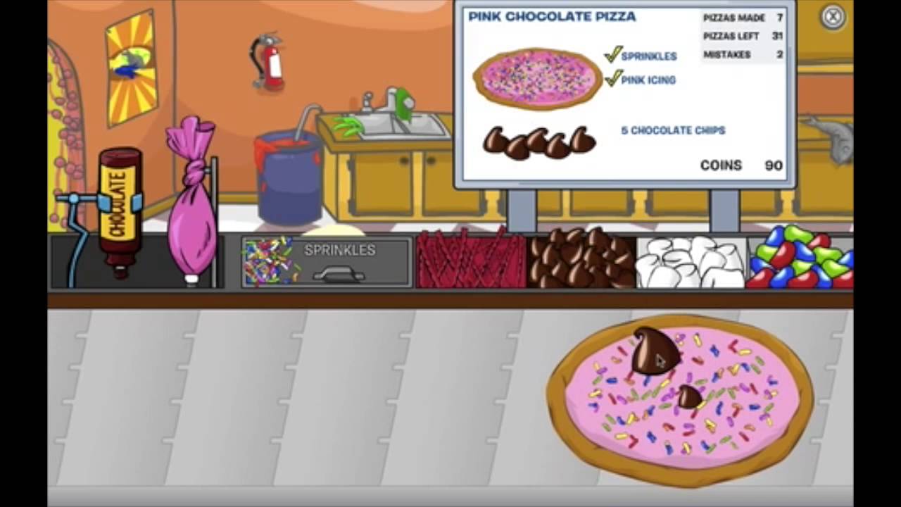 Club Penguin Minigame Secret:Candy Pizza - YouTube