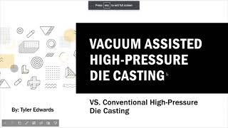 IE Final Project (Vacuum High-Pressure Die Casting)