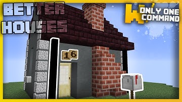 Minecraft - BETTER HOUSE DETAILS with Only two Command Blocks! (gutters,chimneys,windowsills & more)