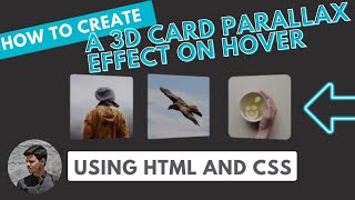 3D Parallax Card Hover Effect Using HTML  with hover | CSS tutorial | Free Source code
