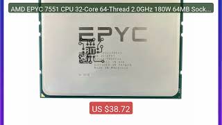 AMD EPYC 7551 CPU 32-Core 64-Thread 2.0GHz 180W 64MB Socket SP3 Ser... — Top Rated 2026 | Buy Now!
