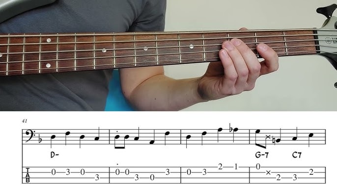 Jazz Chord Progression in F Major #guitarlesson #jazzguitar #bassguita, bass