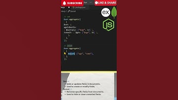 Mongoose Aggregation $set & $unset Explained | Add or Remove Fields in Node.js | Mongoose Node.js
