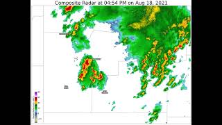 Radar for August 18 2021 Central Arizona Storm Event