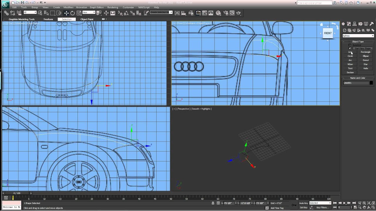 3DS Max spline modeling Part 1 YouTube