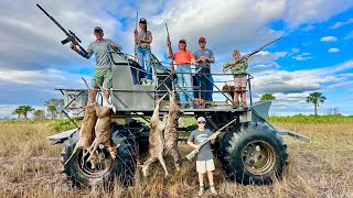 They can Run but they can’t Hide from the Monster Swamp Buggy (Deer and Hog Catch & Cook)