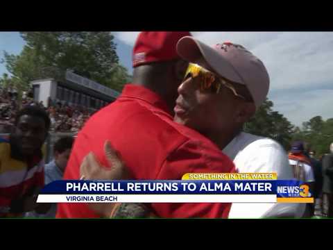 Pharrell includes Princess Anne High School letterman jacket in