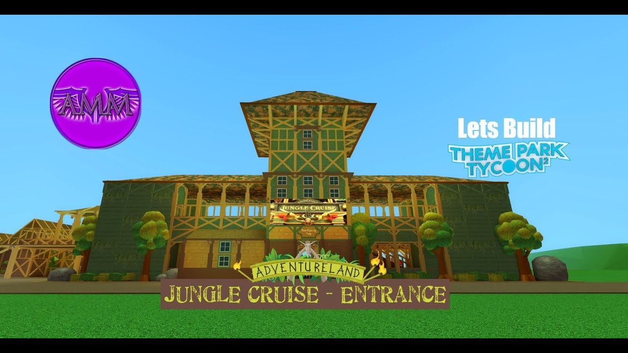 Lets Build Tpt2 Big Disneyland Adventureland Jungle Cruise Entrance Youtube - decals for theme park tycoon 2 tpt2 roblox decals