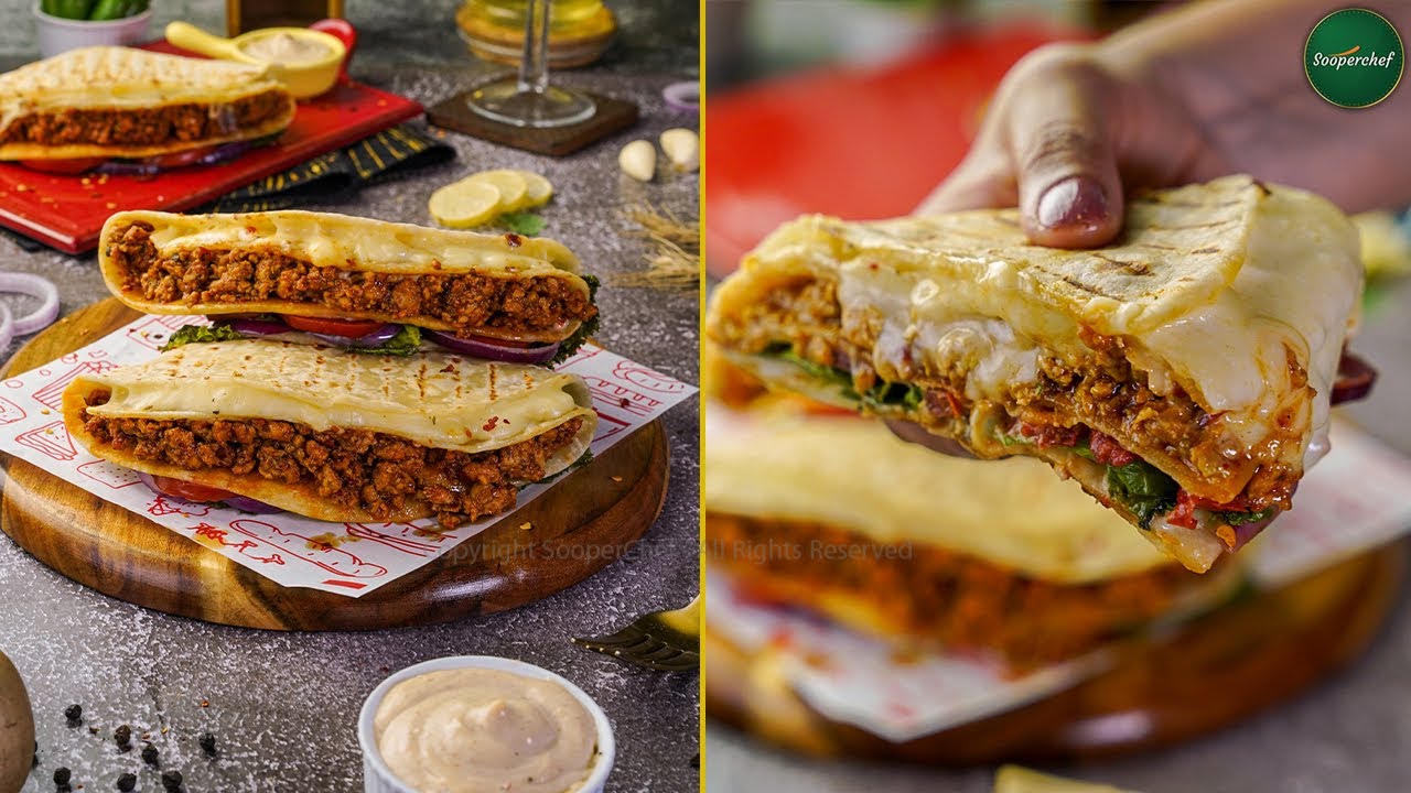 Crunchy Keema Wrap Recipe   Crunchwrap   Keema Roti Wrap