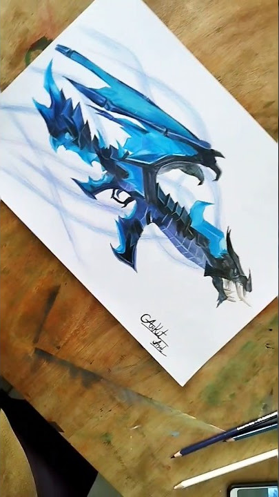 😈freefiremax💯 AK47 EVO GUN SKIN😎 drawing😍 #art #shorts #shortvideo #freefireindia #viral #artist