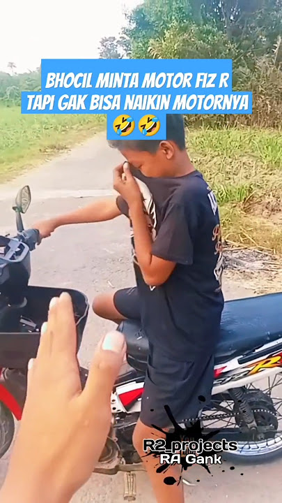 BHOCIL BELAJAR NAIK MOTOR KOPLING YAMAHA FIZ R FUL NGAKAK 🤣🤣 #shorts #lucu #yamahafizr