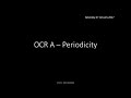 OCR A 3.1.1 Periodicity REVISION