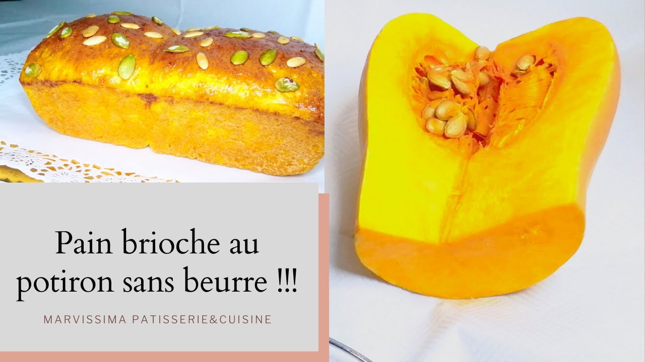 Pain Brioche moelleux au potiron et sans beurre!!