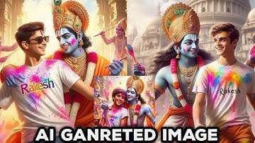 Lord Krishna Ai Ganreted Image Your NAME #ai #aiimages
