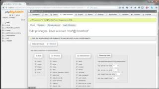 12 phpMyAdmin   set password for root user