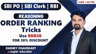 Adda247 Super Educator | ORDER RANKING - Tricks | By Radhey Sir | SBI PO | RBI Assistant -2020